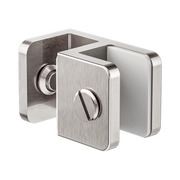 Nero Over-Panel Glass To Glass Fitting 10mm Glass, Brushed Nickel