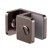 Nero Over-Panel Glass To Glass Fitting 10mm Glass, Brushed Bronze