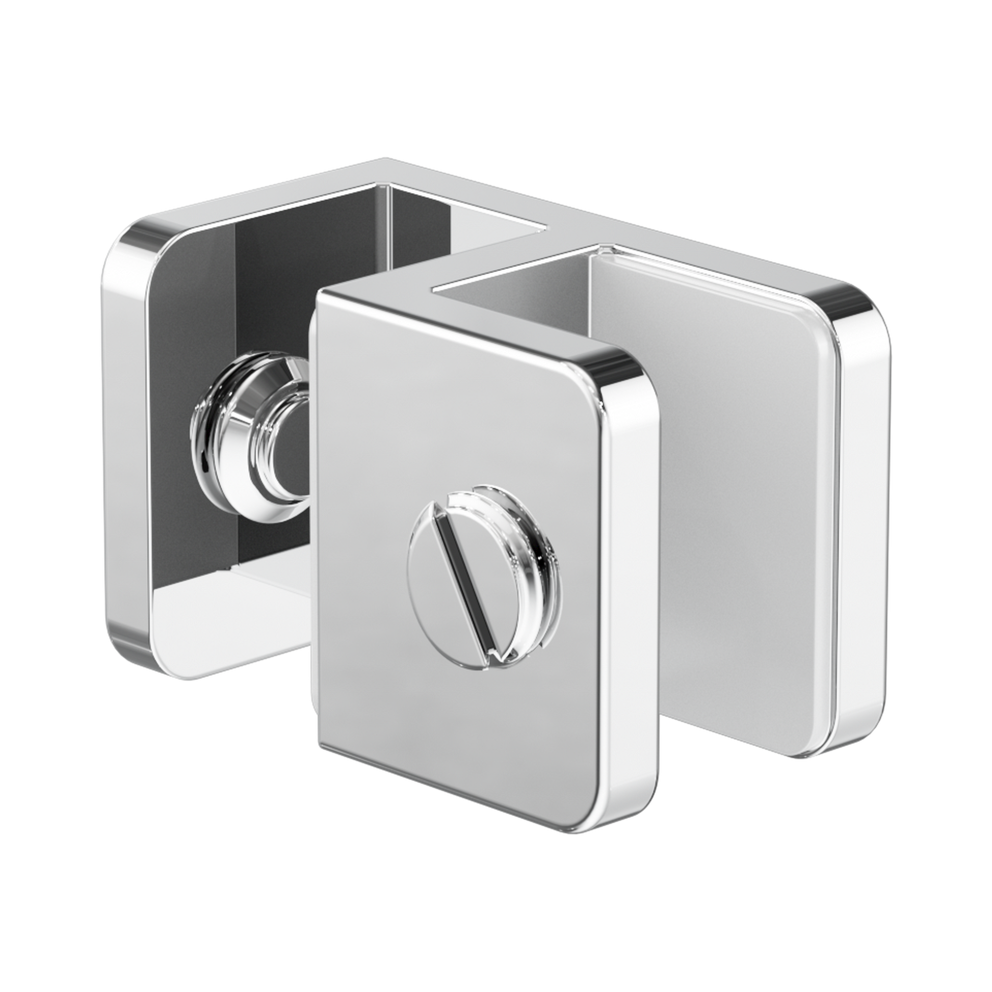 Nero Over-Panel Glass To Glass Fitting 10mm Glass, Chrome