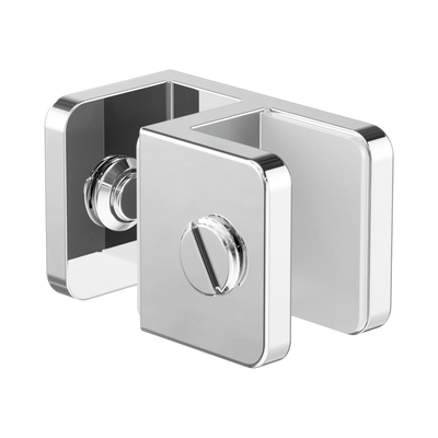 Nero Over-Panel Glass To Glass Fitting 10mm Glass, Chrome