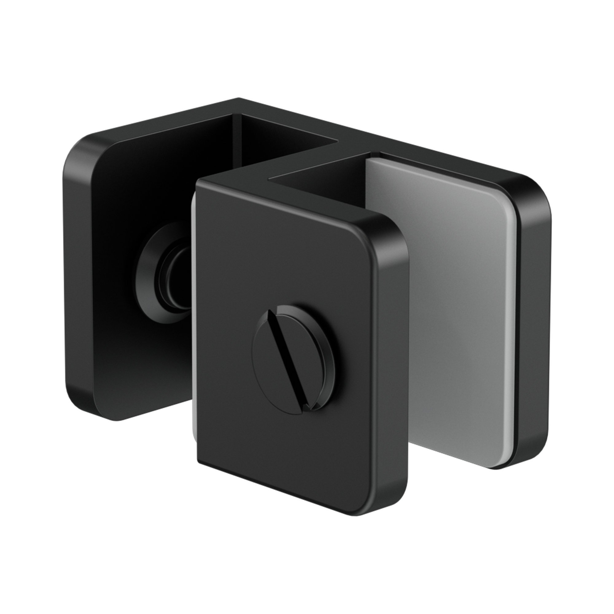 Nero Over-Panel Glass To Glass Fitting 10mm Glass, Matte Black