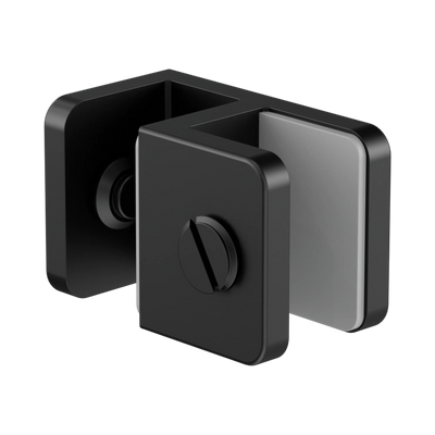 Nero Over-Panel Glass To Glass Fitting 10mm Glass, Matte Black