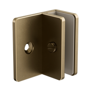 Nero Shower F Bracket 10mm Glass, Tumbled Antique Brass