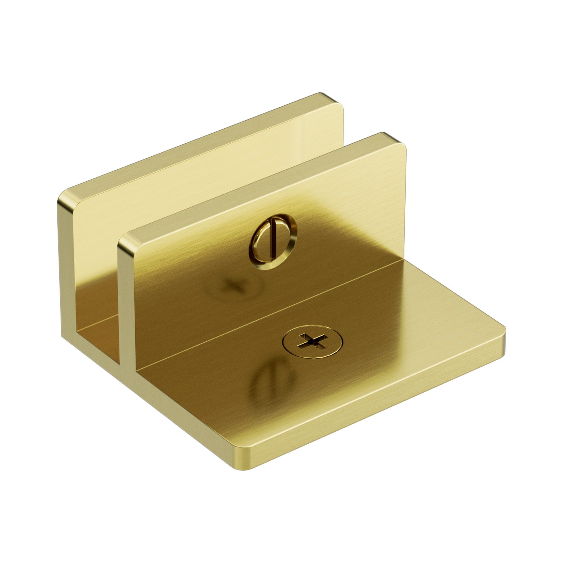 Nero Shower F Bracket 10mm Glass, Brushed Gold