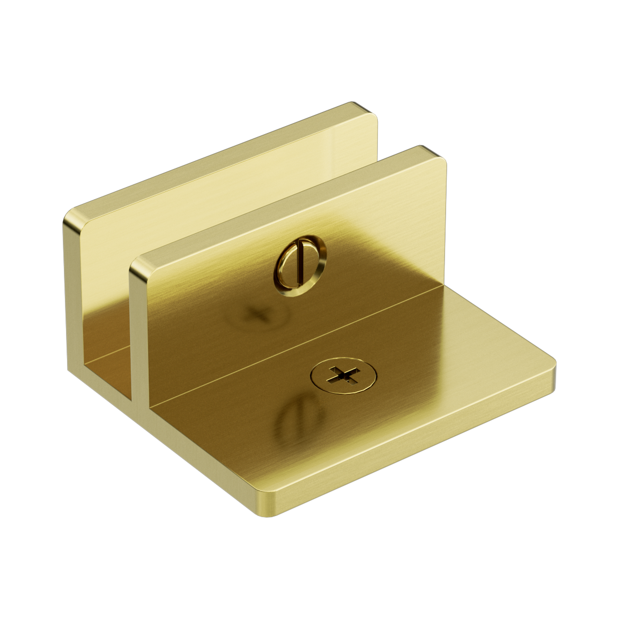 Nero Shower F Bracket 10mm Glass, Brushed Gold
