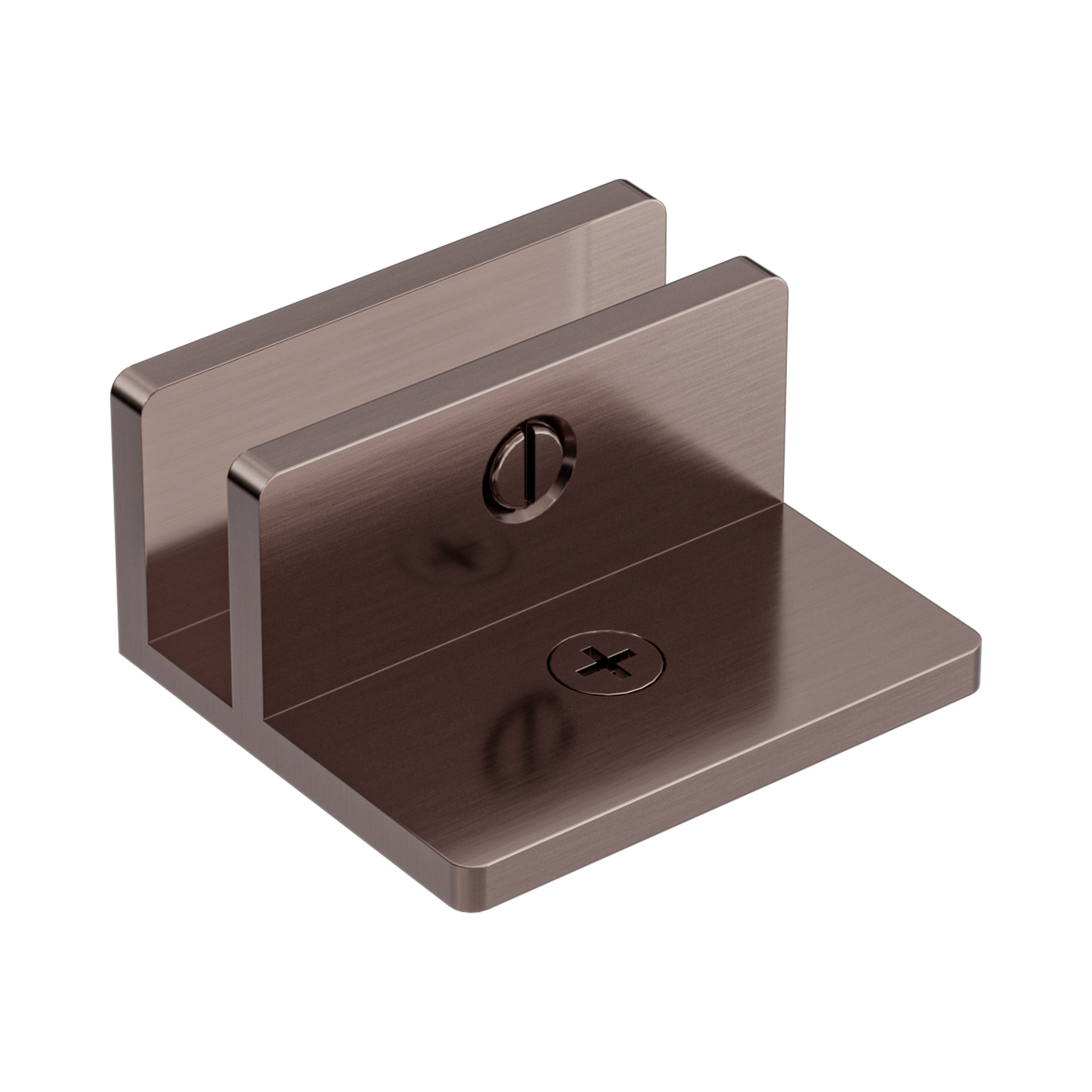 Nero Shower F Bracket 10mm Glass, Brushed Bronze