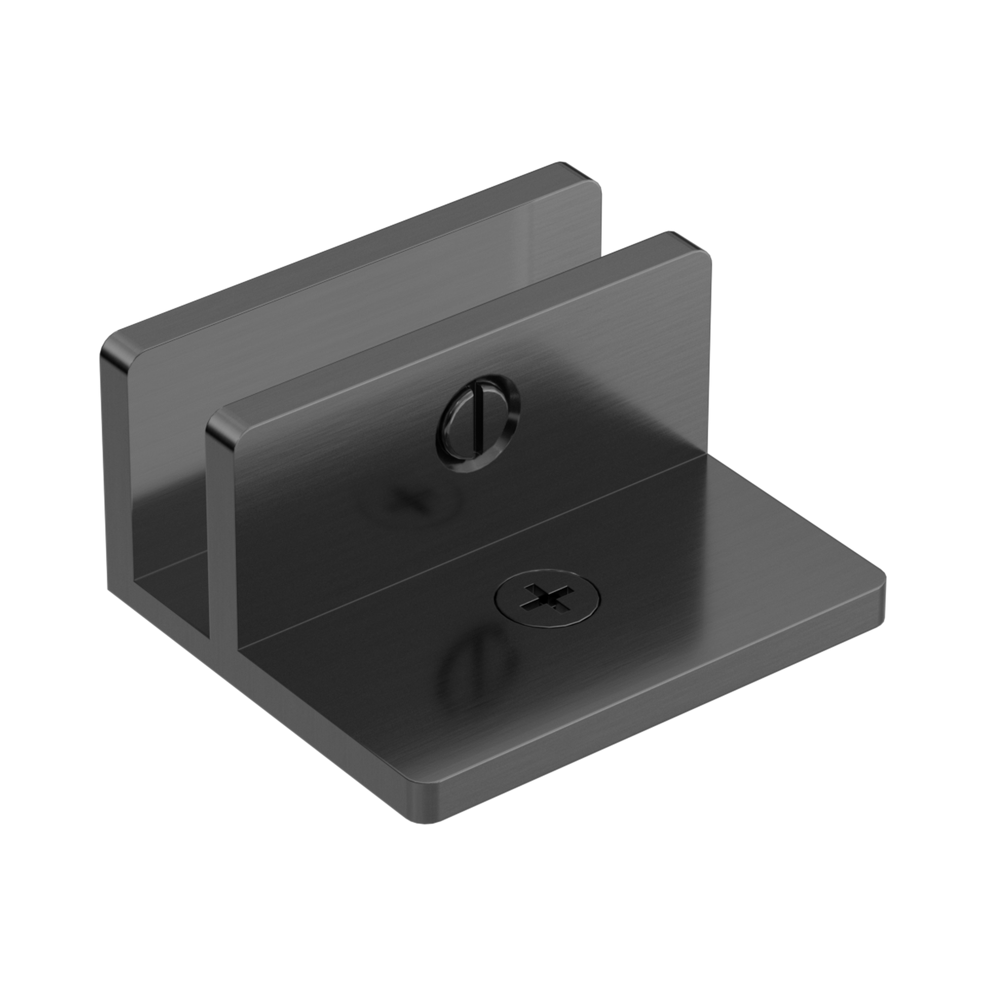 Nero Shower F Bracket 10mm Glass, Gun Metal