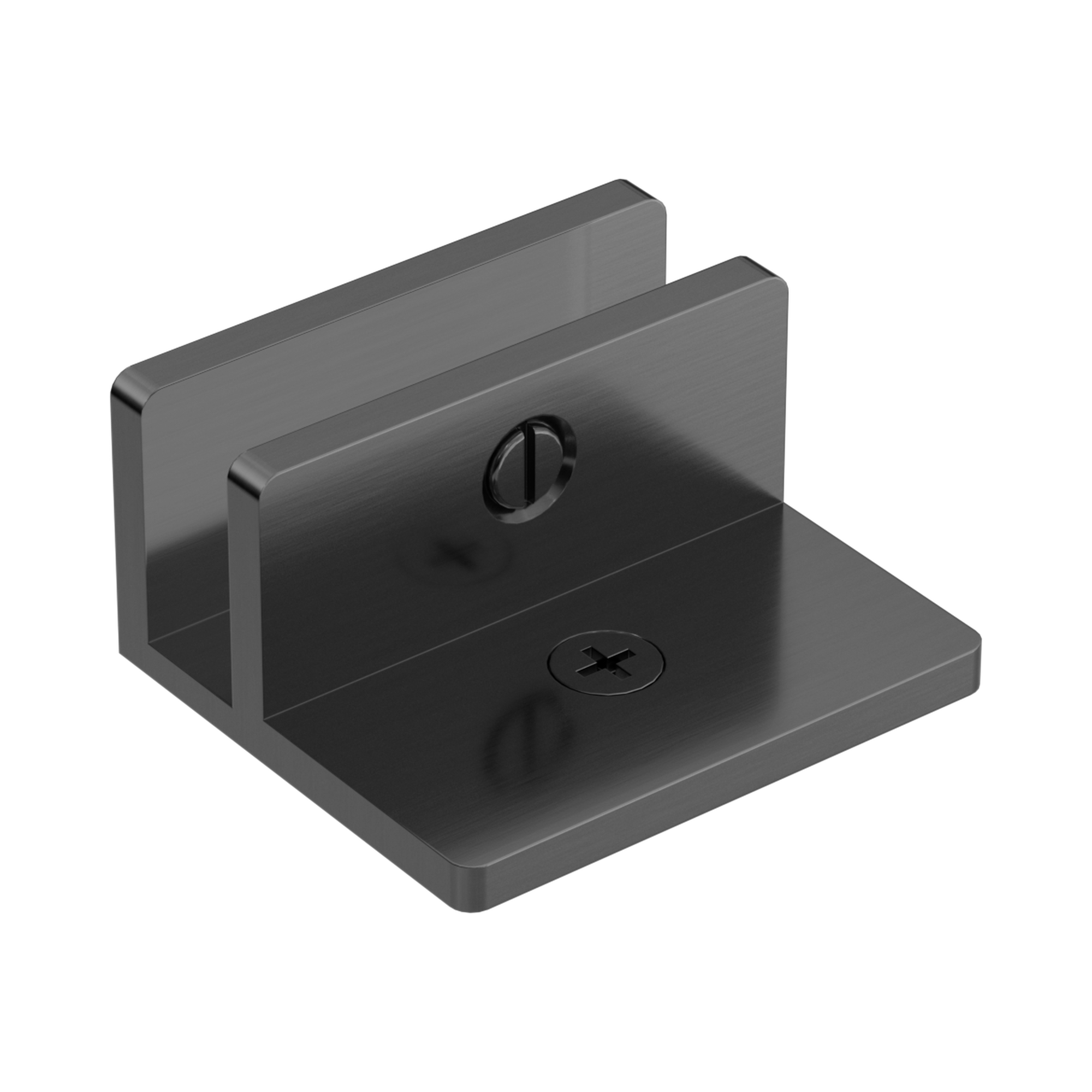 Nero Shower F Bracket 10mm Glass, Gun Metal