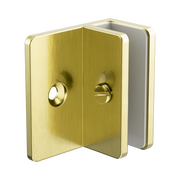 Nero Shower F Bracket 10mm Glass, Brushed Gold