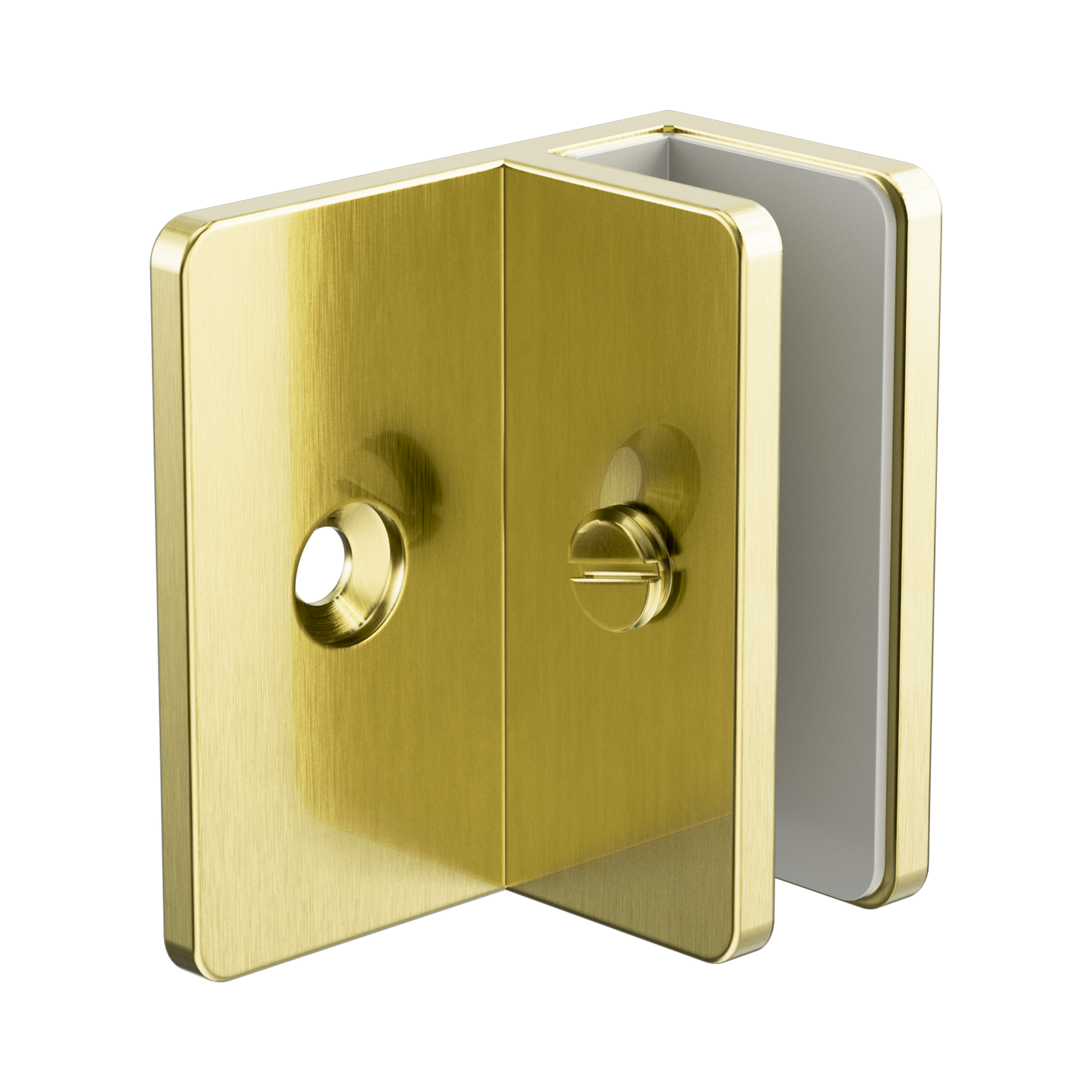 Nero Shower F Bracket 10mm Glass, Brushed Gold