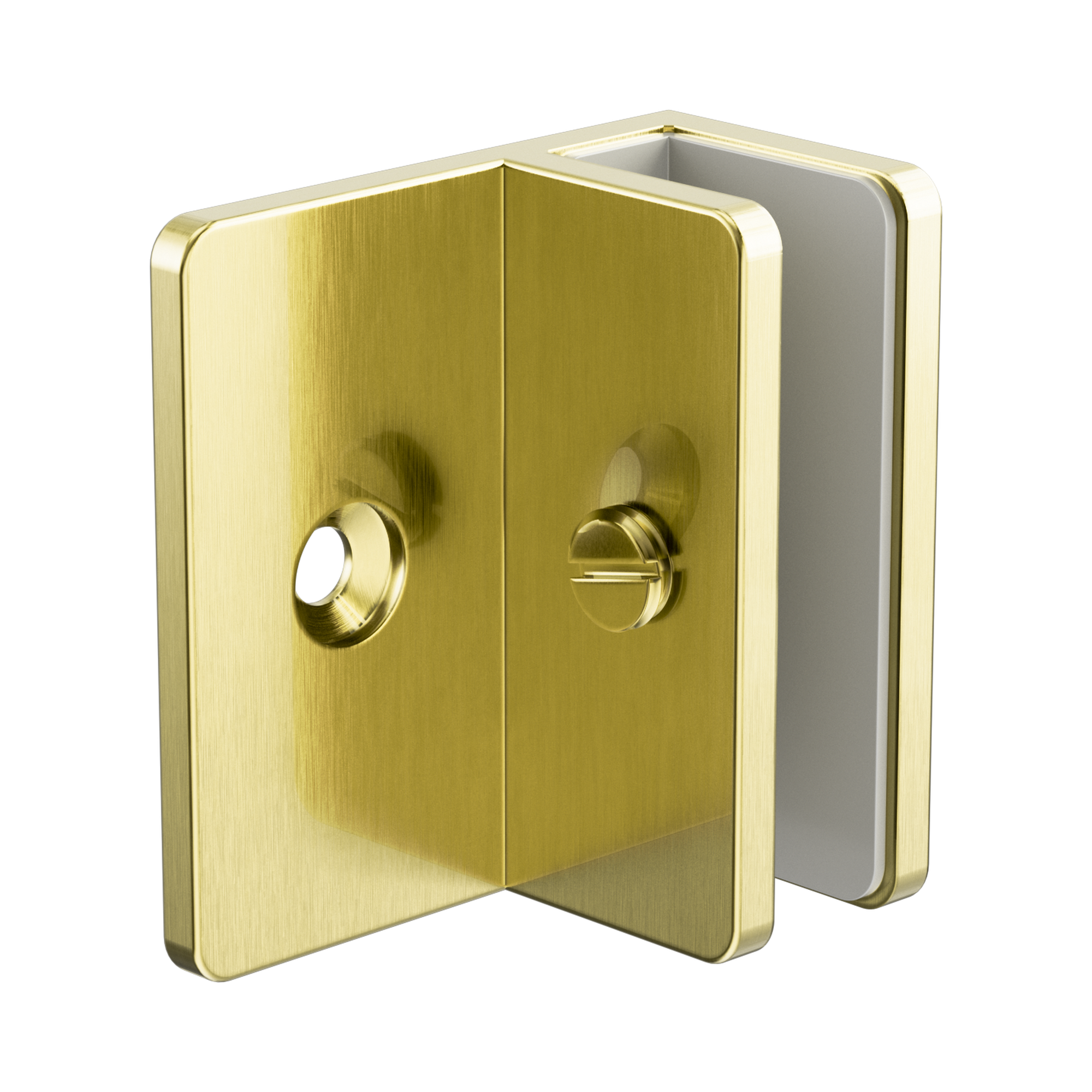 Nero Shower F Bracket 10mm Glass, Brushed Gold