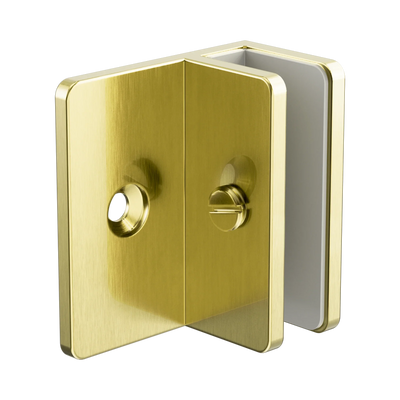 Nero Shower F Bracket 10mm Glass, Brushed Gold