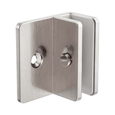 Nero Shower F Bracket 10mm Glass, Brushed Nickel