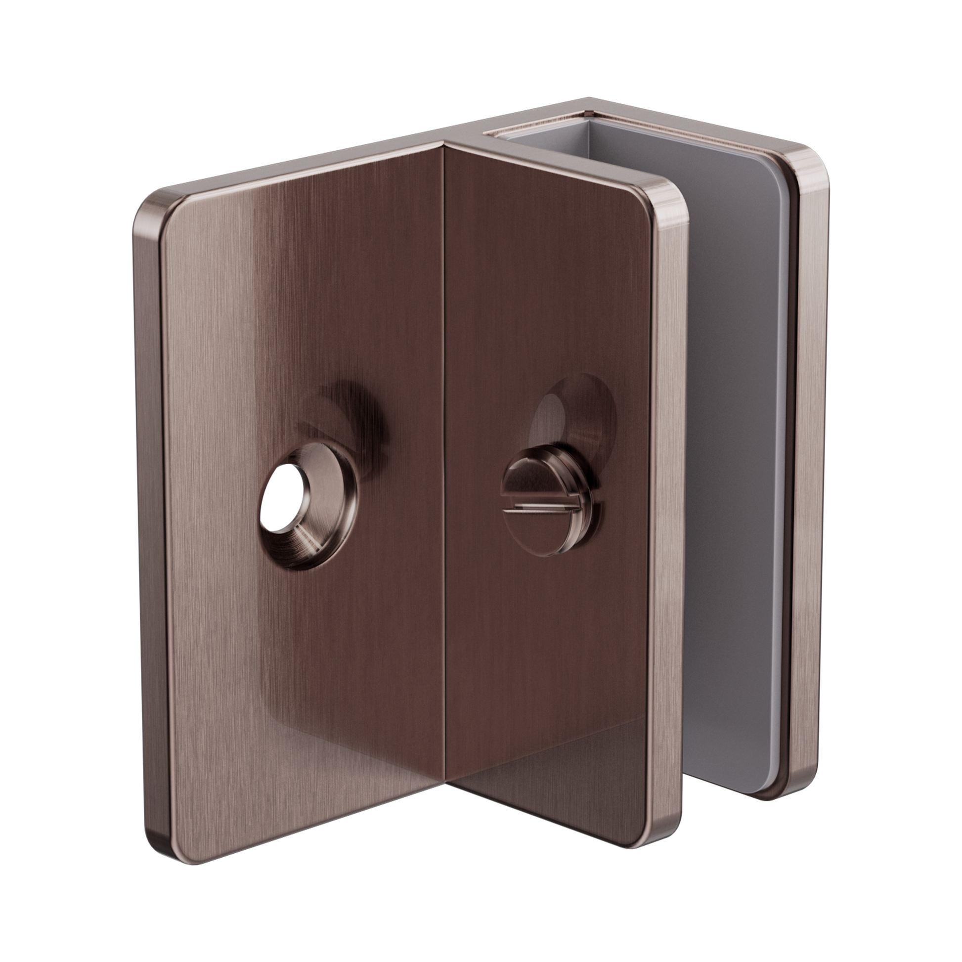 Nero Shower F Bracket 10mm Glass, Brushed Bronze