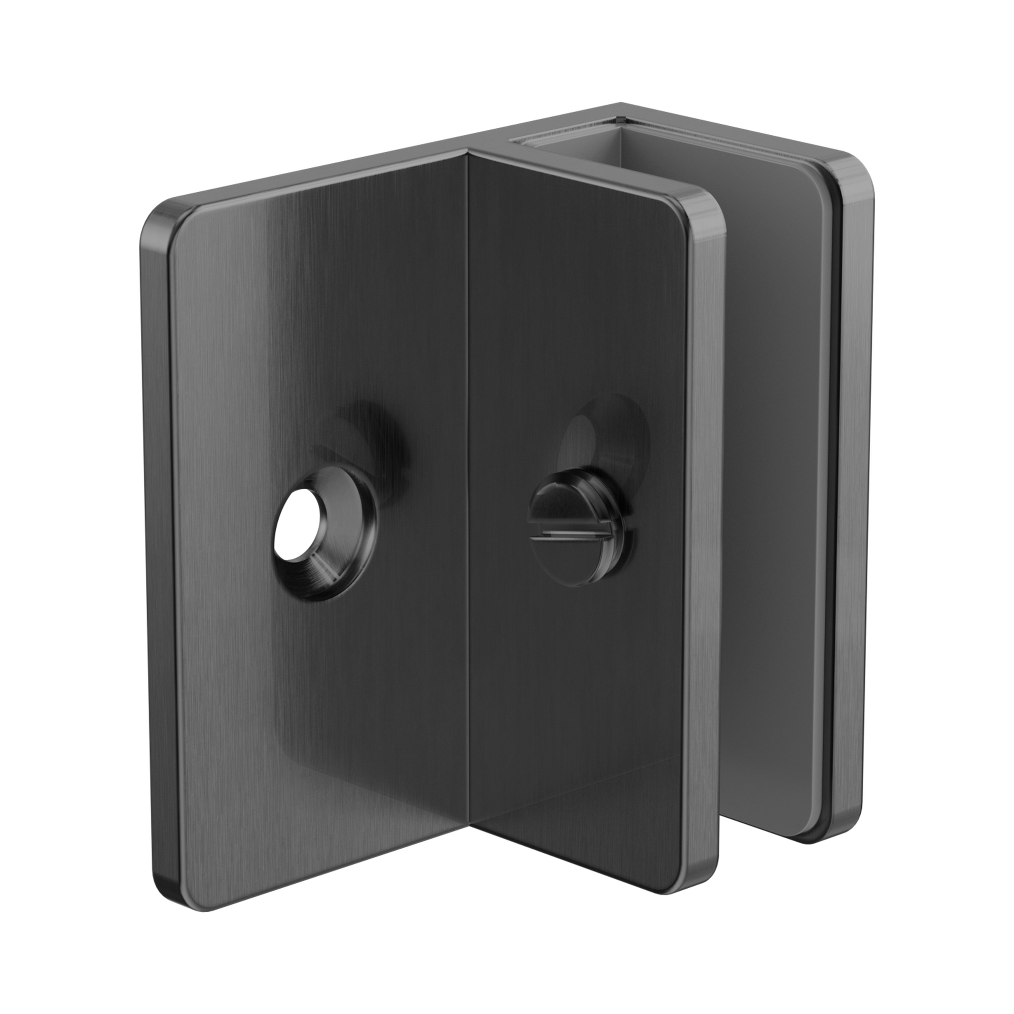 Nero Shower F Bracket 10mm Glass, Gun Metal