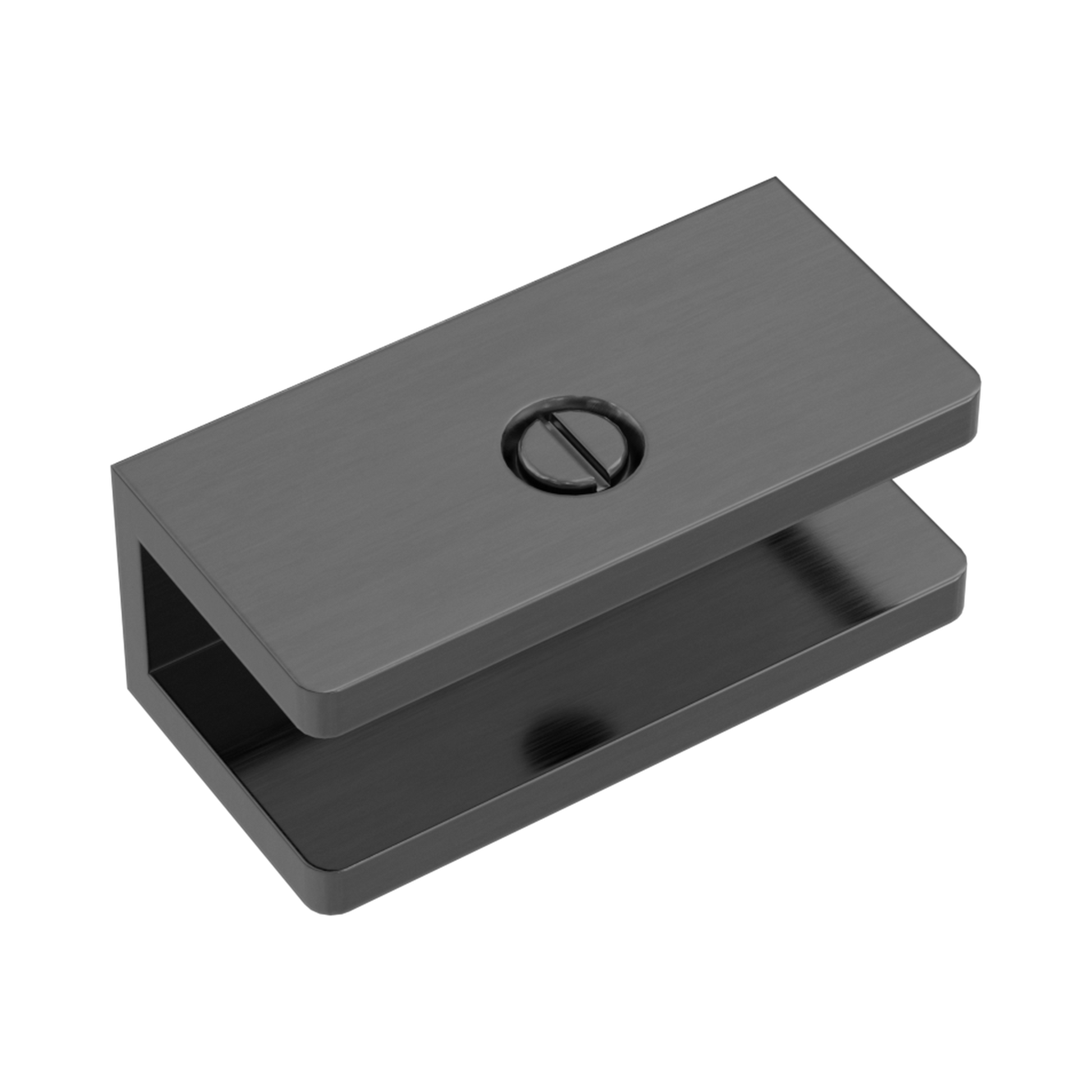 Nero Shower U Bracket 10mm Glass, Gun Metal