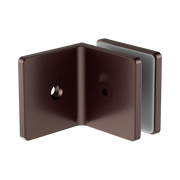 Nero 90 Degree Glass To Wall Bracket 10mm Glass, Rome Bronze