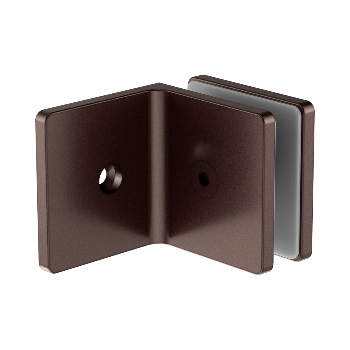 Nero 90 Degree Glass To Wall Bracket 10mm Glass, Rome Bronze