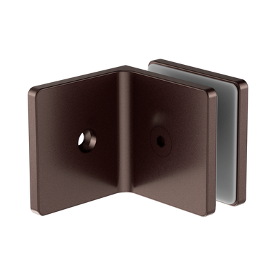 Nero 90 Degree Glass To Wall Bracket 10mm Glass, Rome Bronze