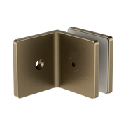 Nero 90 Degree Glass To Wall Bracket 10mm Glass, Tumbled Antique Brass