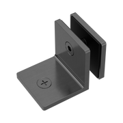 Nero 90 Degree Glass To Wall Bracket 10mm Glass, Gun Metal
