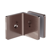 Nero 90 Degree Glass To Wall Bracket 10mm Glass, Brushed Bronze