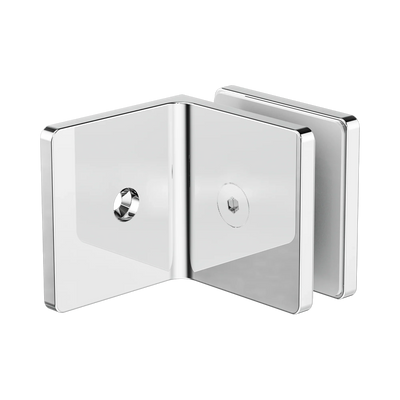 Nero 90 Degree Glass To Wall Bracket 10mm Glass, Chrome