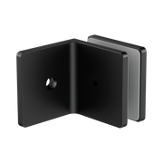 Nero 90 Degree Glass To Wall Bracket 10mm Glass, Matte Black
