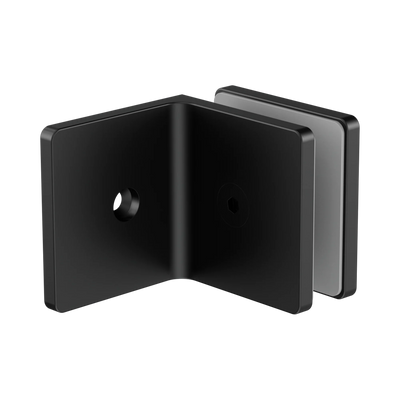 Nero 90 Degree Glass To Wall Bracket 10mm Glass, Matte Black
