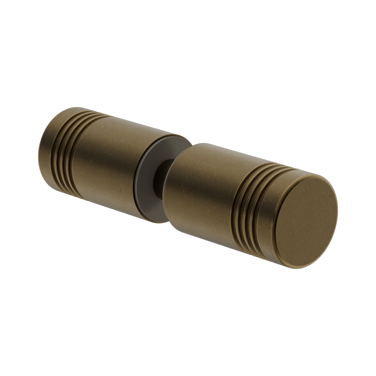 Nero Round Shower Knob, Tumbled Antique Brass
