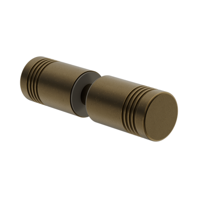 Nero Round Shower Knob, Tumbled Antique Brass