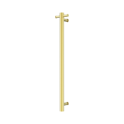 Nero Mecca 240V Single Vertical Heated Towel Rail, Brushed Gold