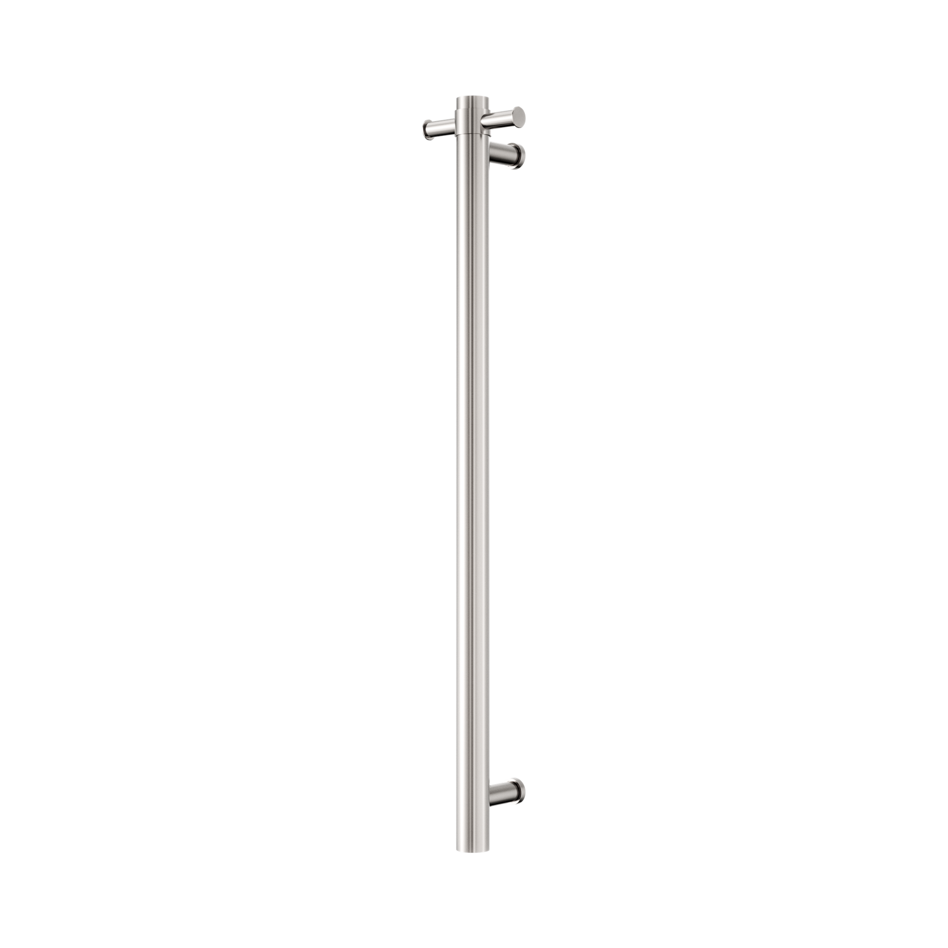 Nero Mecca 240V Single Vertical Heated Towel Rail, Brushed Nickel