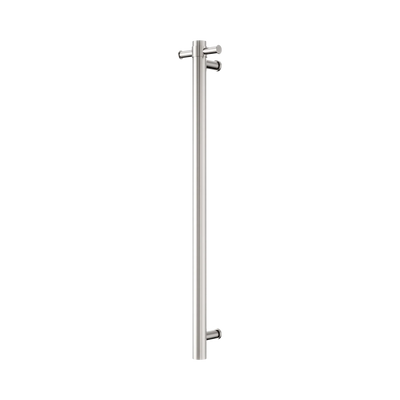 Nero Mecca 240V Single Vertical Heated Towel Rail, Brushed Nickel