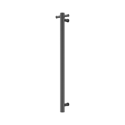 Nero Mecca 240V Single Vertical Heated Towel Rail, Gun Metal