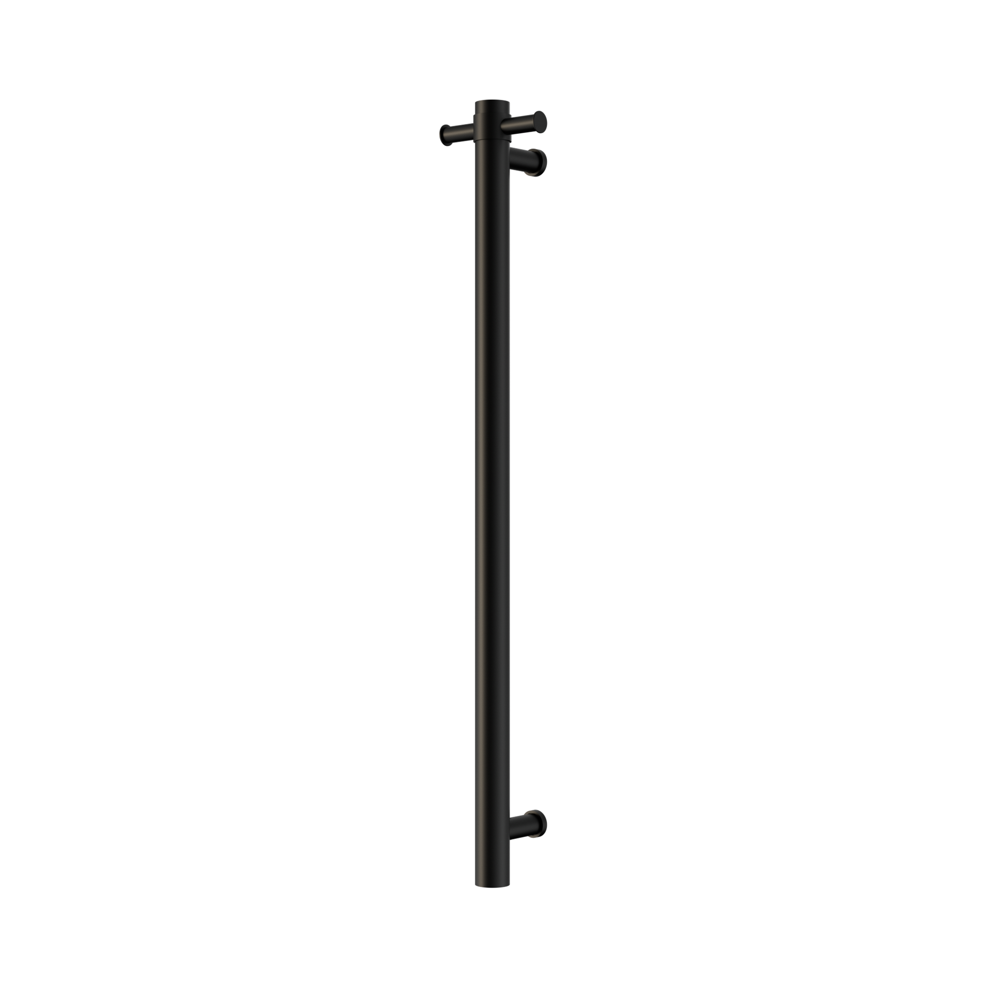 Nero Mecca 240V Single Vertical Heated Towel Rail, Matte Black