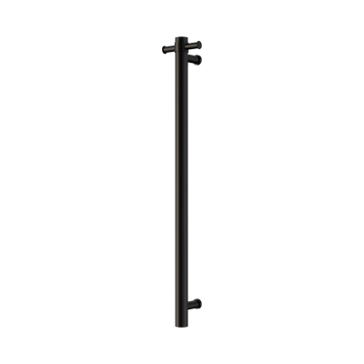 Nero Mecca 240V Single Vertical Heated Towel Rail, Matte Black