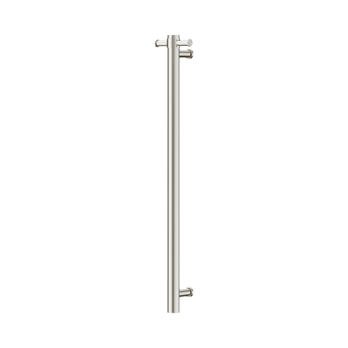 Nero Mecca 12V Single Vertical Heated Towel Rail, Brushed Nickel