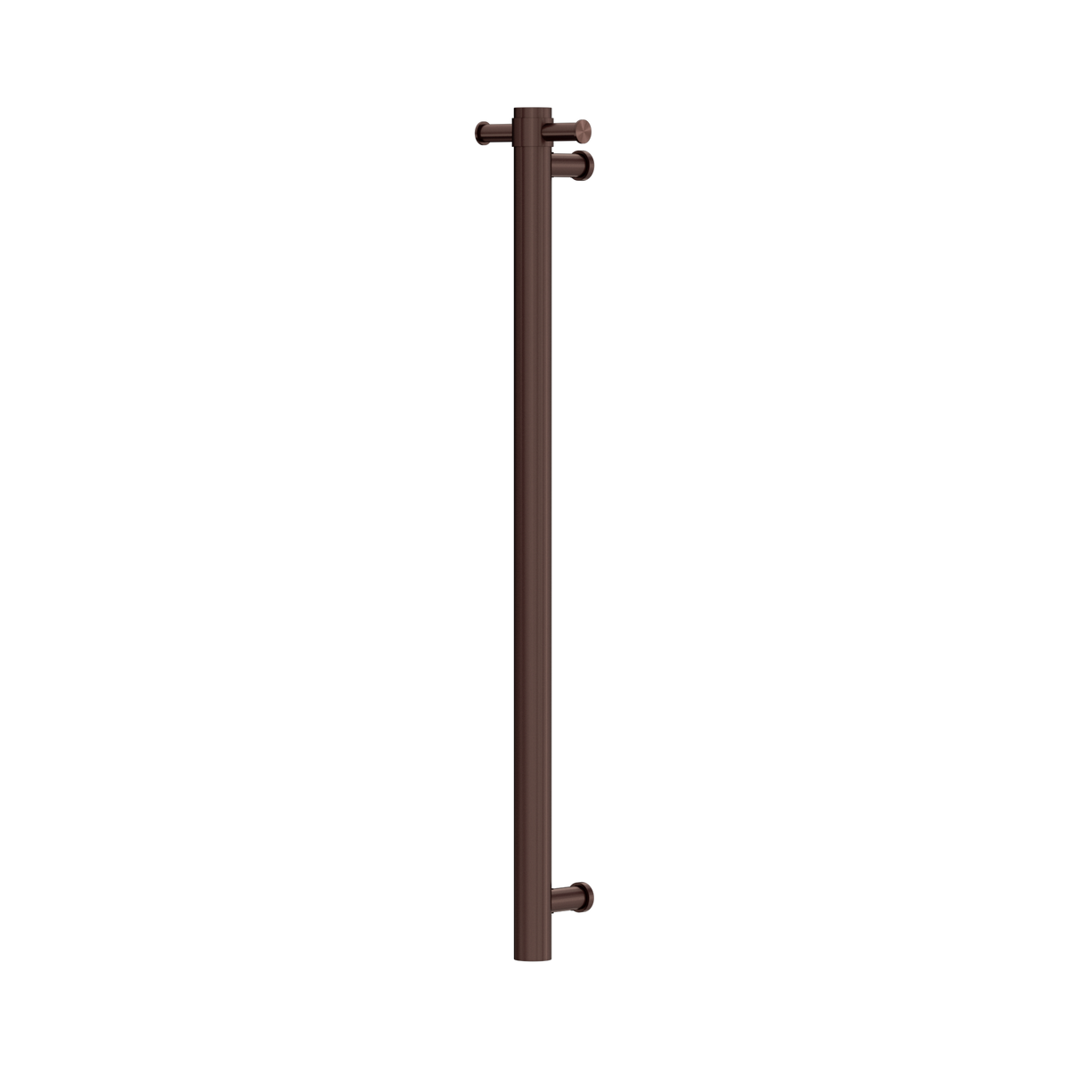Nero Mecca 12V Single Vertical Heated Towel Rail, Rome Bronze