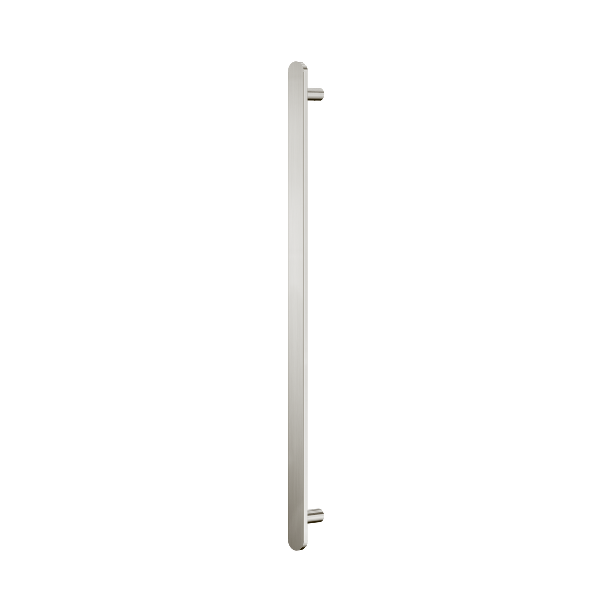 Nero Bianca 12V Single Vertical Heated Towel Rail, Brushed Nickel