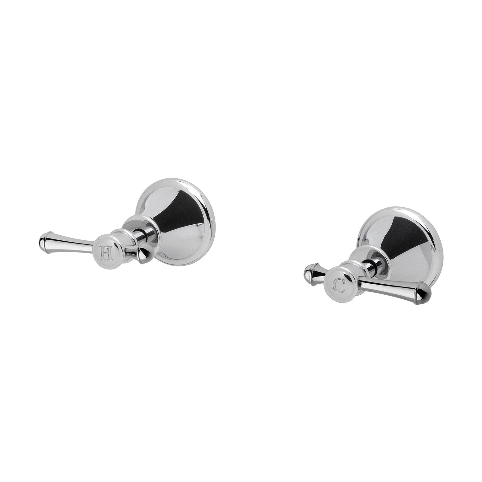 Phoenix Nostalgia Lever Wall Top Assemblies, Chrome