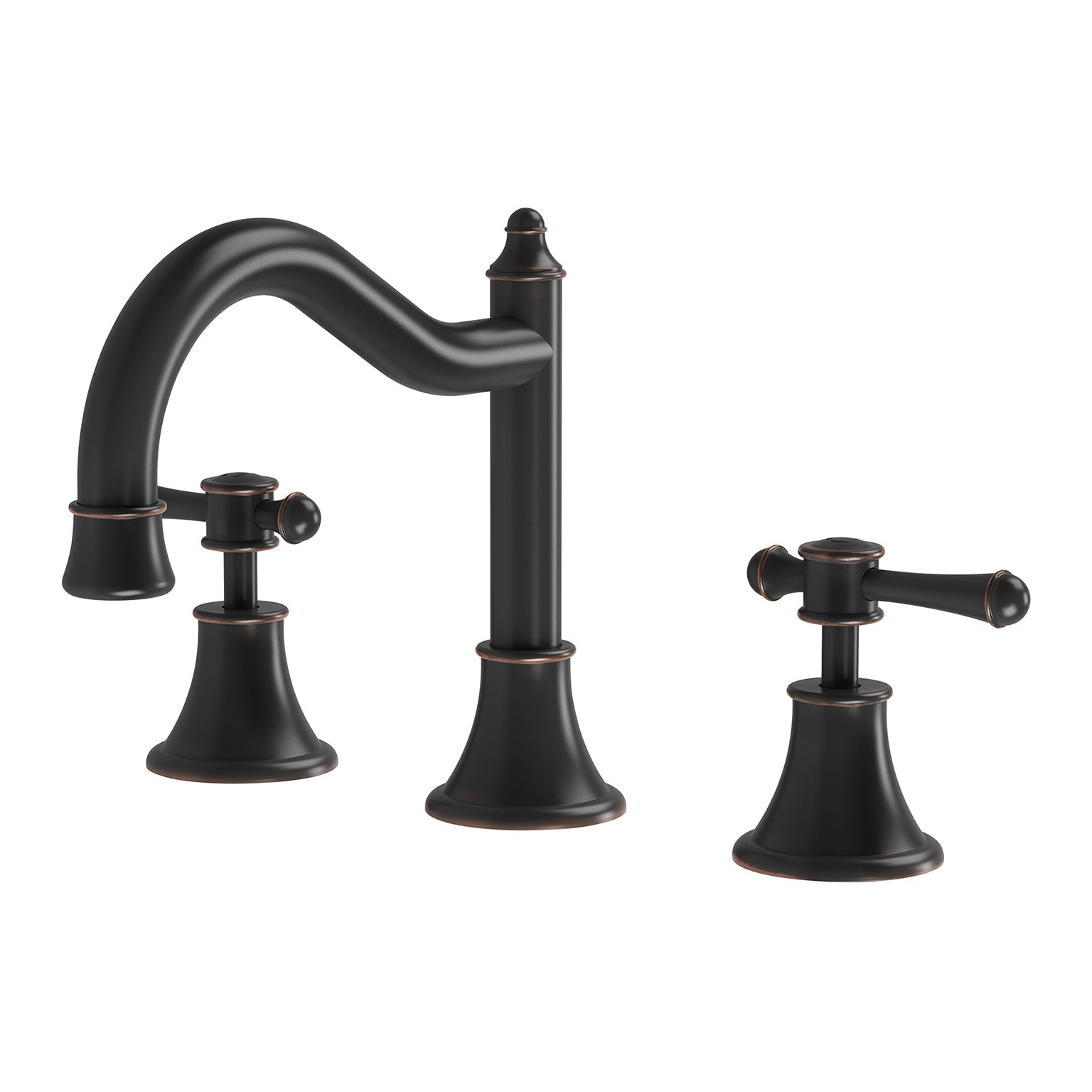 Phoenix Nostalgia Lever Basin Set Shepherds Crook, Antique Black