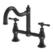 Phoenix Nostalgia Exposed Sink Set 230mm Shepherds Crook, Antique Black