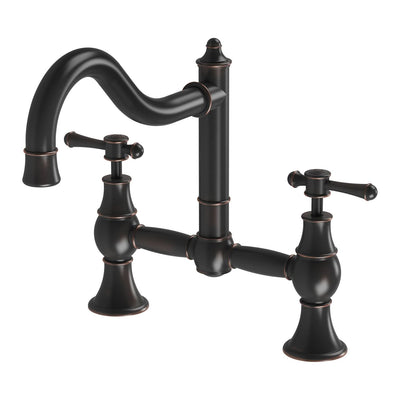 Phoenix Nostalgia Exposed Sink Set 230mm Shepherds Crook, Antique Black
