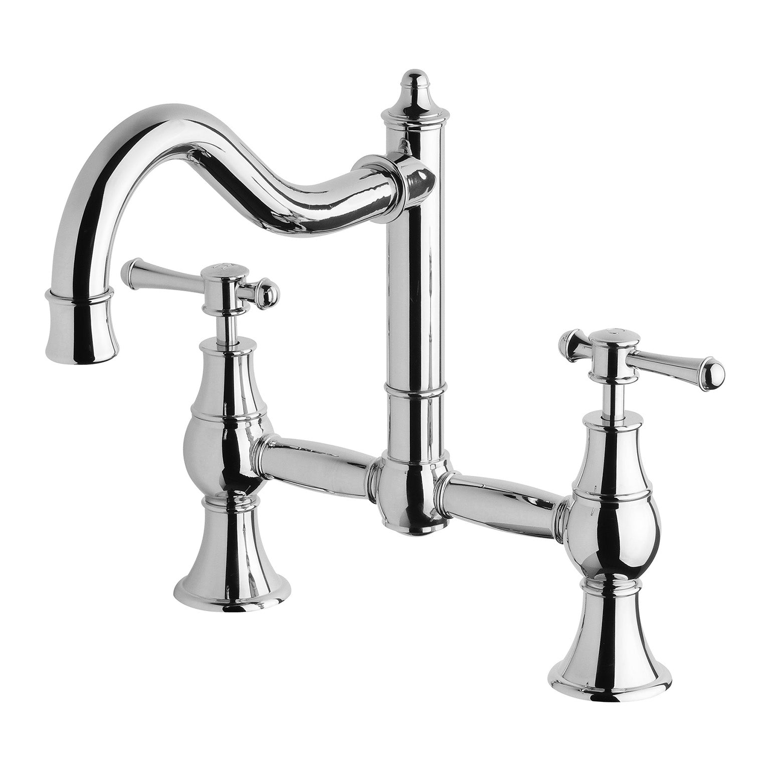Phoenix Nostalgia Exposed Sink Set 230mm Shepherds Crook, Chrome