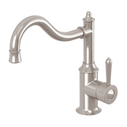 Phoenix Nostalgia Sink Mixer 230mm Shepherds Crook, Brushed Nickel