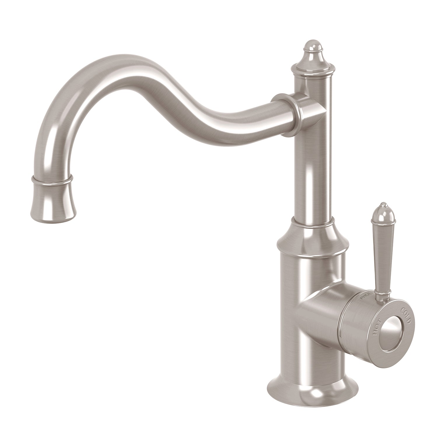 Phoenix Nostalgia Sink Mixer 230mm Shepherds Crook, Chrome