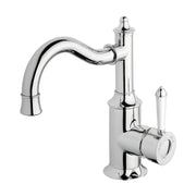 Phoenix Nostalgia Basin Mixer 160mm Shepherds Crook, Chrome/White