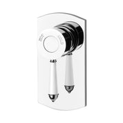 Phoenix Nostalgia Shower / Wall Mixer, Chrome/White