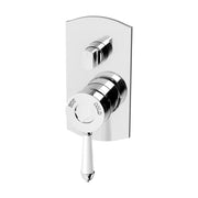 Phoenix Nostalgia Shower / Bath Diverter Mixer, Chrome/White